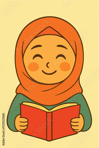 Beautiful young hijab woman smiling portrait,