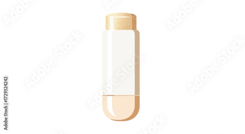 Isolated lip balm stick illustration against a clean backdrop design