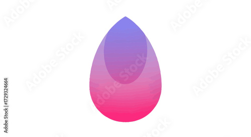 Modern gradient teardrop shape vector, perfect for design and presentation