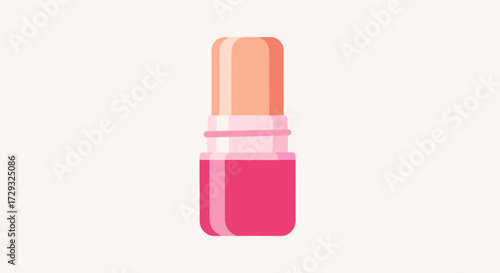 Stylized isolated lip balm or lip gloss illustration on soft background