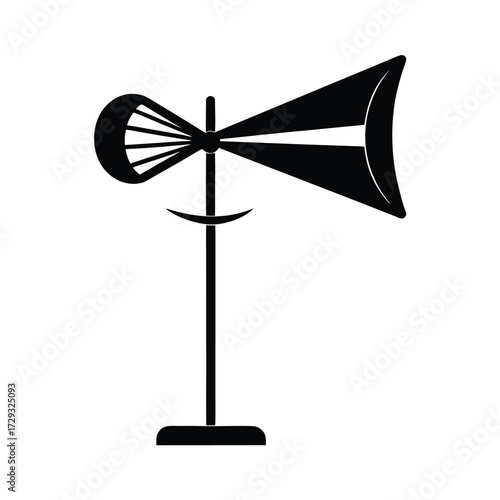 Sailor element isolated wind meter on white background