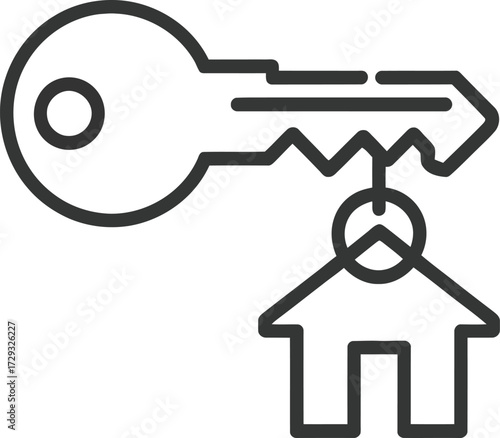 House key vector icon real estate concept home ownership idea