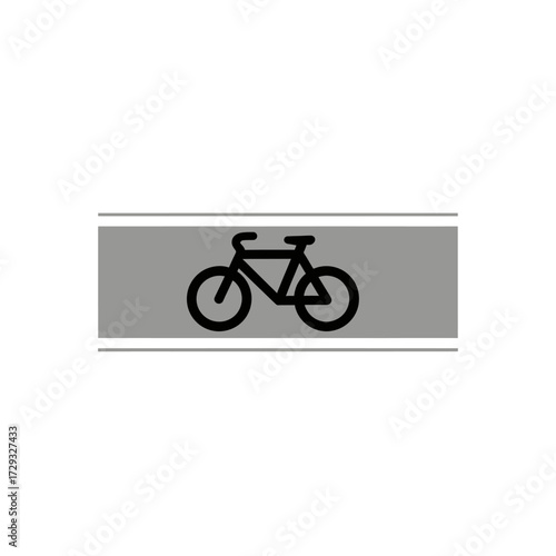 Sign indicating a designated bicycle lane, providing a safe space for cyclists on the road.