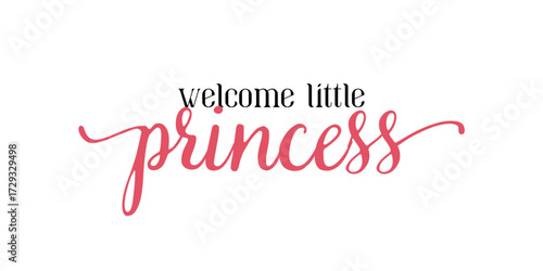 Card template with a multi-colored inscription. Vector illustration for gender reveal party