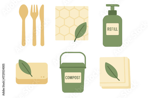 Sustainable zero waste products collection featuring eco-friendly items for a greener lifestyle and environmental responsibility