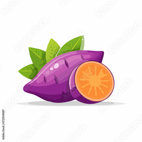 Vibrant Purple Sweet Potatoes: Healthy Vegetable Icon