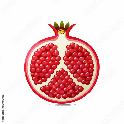 Vibrant Pomegranate Fruit: Ruby Red Seeds Icon