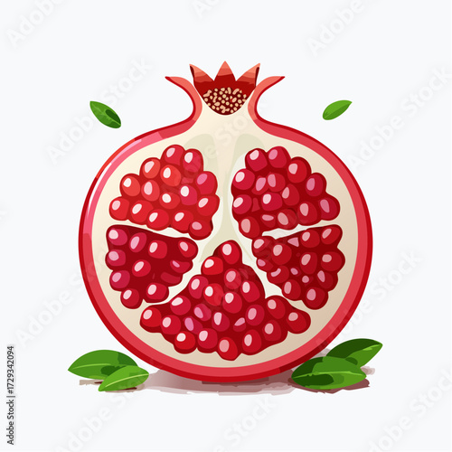 Vibrant Pomegranate Fruit: Ruby Red Seeds Icon