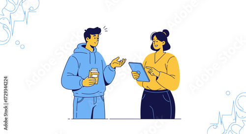 A Friendly Digital Interaction Depicting Information Exchange and Modern Communication