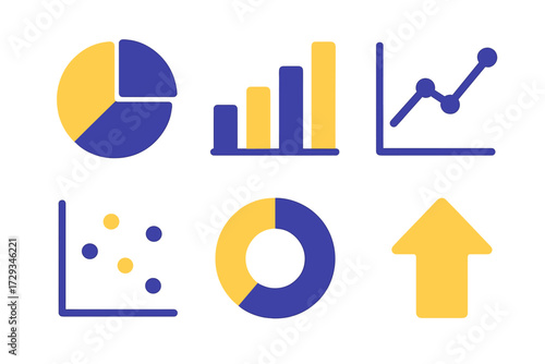 Essential business data analytics charts and graphs for financial growth and statistical reporting and presentation