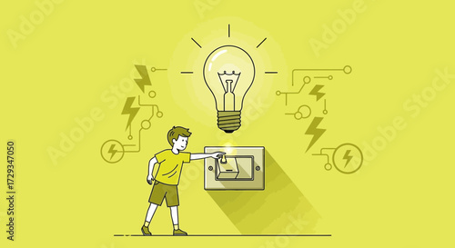 Conceptual Illustration of Idea Generation, Innovation, and Technological Enlightenment