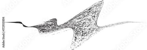 Decorative wave of line . Brush stroke waves. Abstract flow linear fluid design element .Zigzag wave. Wavy Music sounds lines. Squiggle brush stroke . Ornament design.Line art .Brush paint Vector 