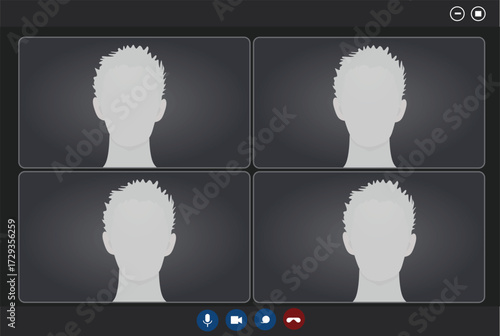Video call app. vector illustration