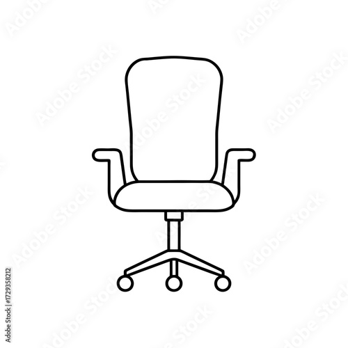 Outline of an office chair seat