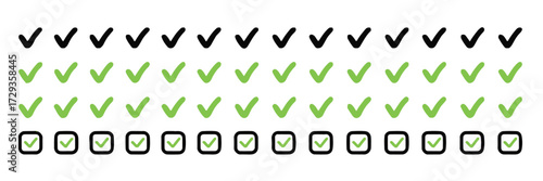 checkbox and checkmark vector pack ai eps png jpeg icons for ui ux approval validation selection design