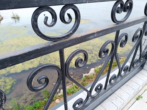 Patterned fence, black fencing