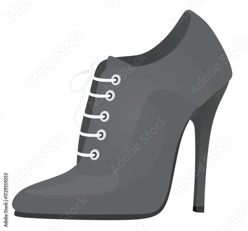 Women shoe high heel. vector illustration	
