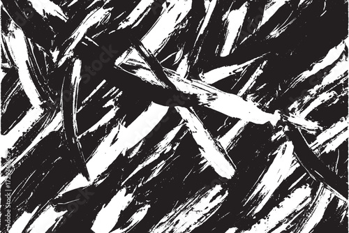 Abstract Monochromatic Expressive Paint Strokes Texture Background

