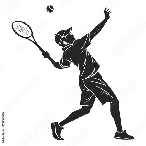 Tennis Player Woman Silhouette
