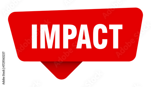 impact red sticker isolated on transpatent background. impact sign