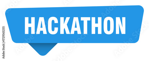 hackathon sticker. hackathon blue sign isolated on transpatent background