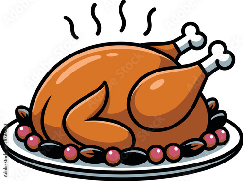 Delicious roasted turkey served on a platter, ready for a festive meal