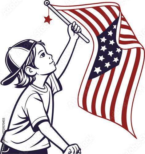 Looking at the image, I can see a graphic design with the text "THE AMERICAN cause". The word "AMERICAN" is in large, bold, black letters, while "cause" is written in a cursive script below it.