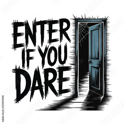 Eerie Invitation An Open Door to the Unknown with a Dare to Enter a World of Mystery