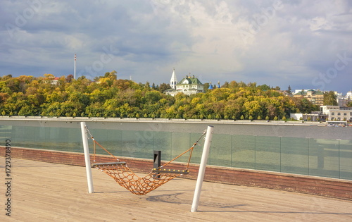 Hammock on the Volga embankment in Cheboksary
