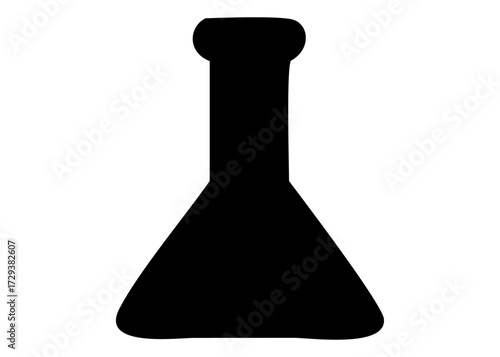 A clear glass test tube with a red chemical liquid inside stands isolated on a white background, ready for a laboratory experiment