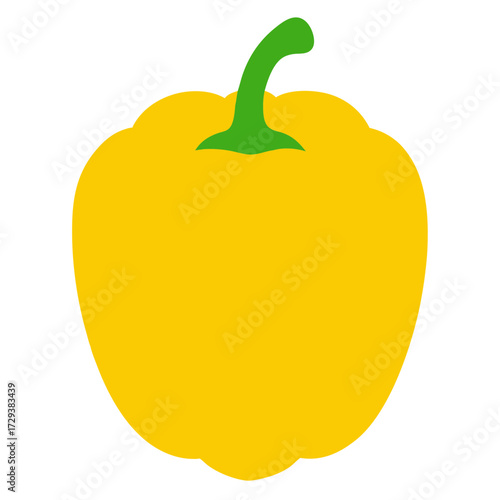 Illustration of a yellow bell pepper vegetable, perfect for cooking, healthy eating and recipes.