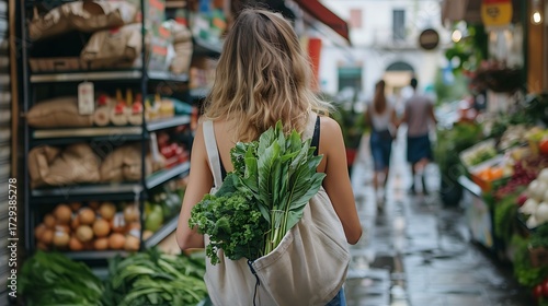 Market Shopping Woman.