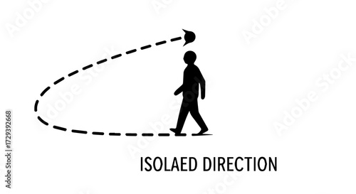 Isolated Direction A Conceptual Representation of Human Movement and Pathfinding on White
