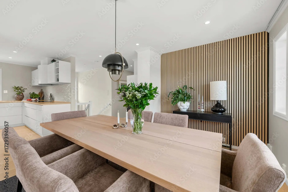 Fototapeta premium modern luxury dining room interior, 3d render