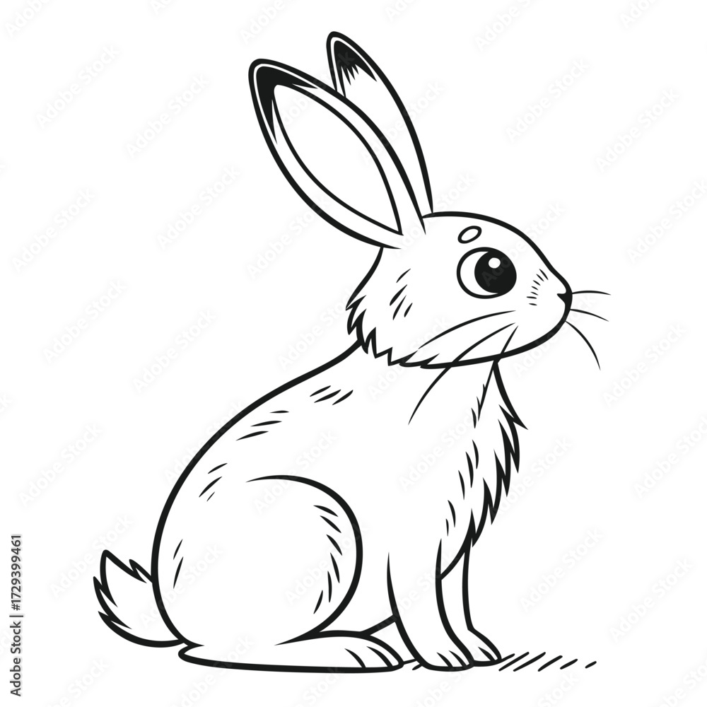 Obraz premium vector illustration of a bunny