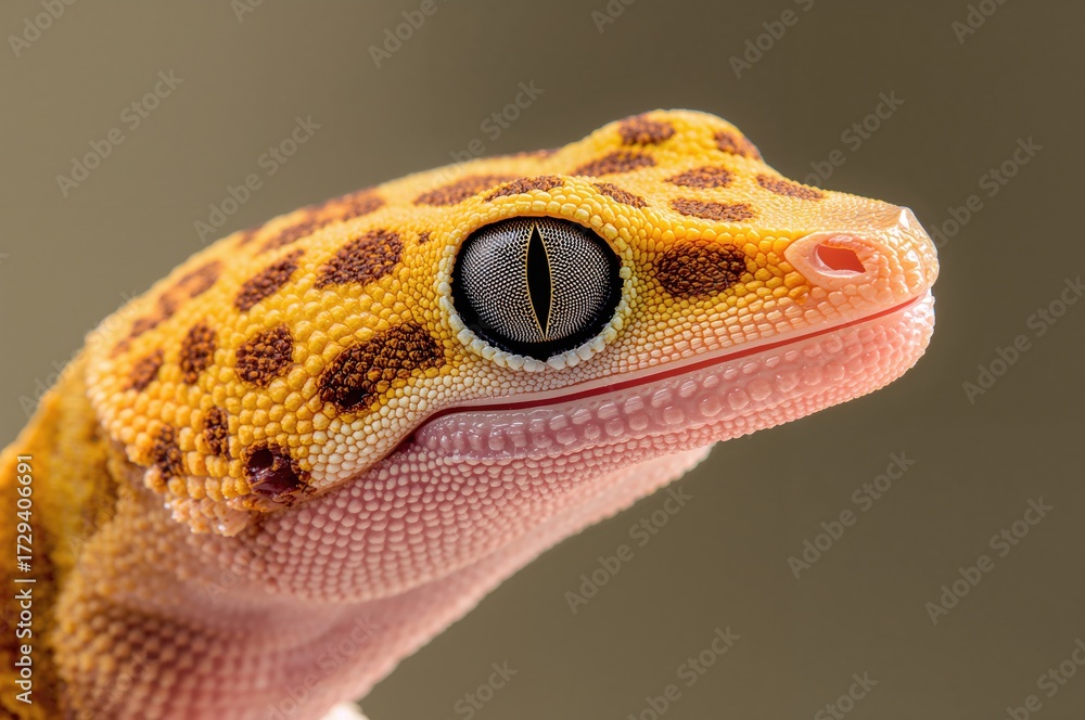 Naklejka premium Close-up of a sunglow gecko's head