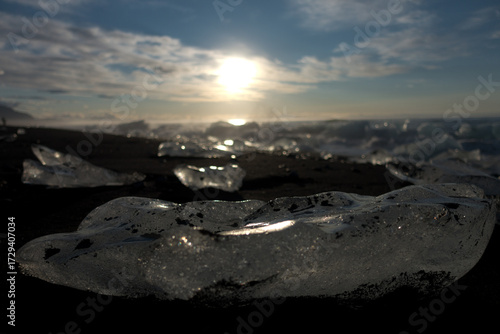 Diamond beach, Jökulsárlón, Breiðamerkursandur, Island