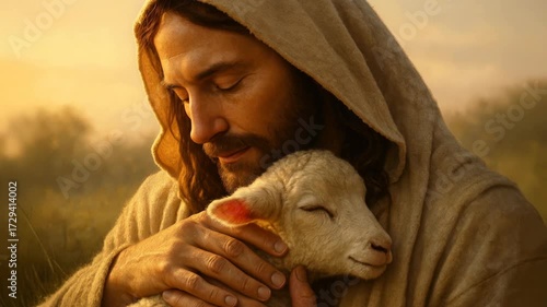 Jesus Holding a Lamb – Symbol of Love, Faith and Peace