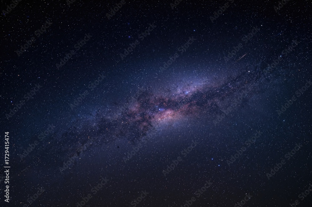 Fototapeta premium Nighttime celestial panorama of the Milky Way galaxy