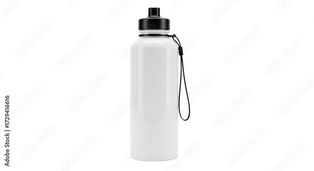 Obraz premium Modern reusable water bottle on isolated on white background