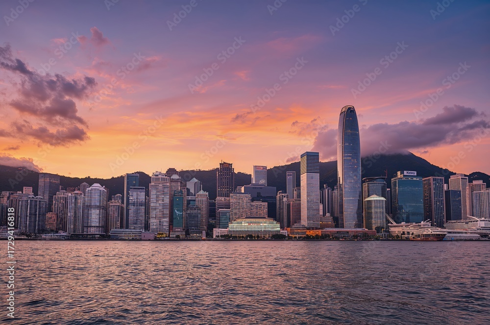 Obraz premium Photographing a famous urban skyline with a smartphone camera