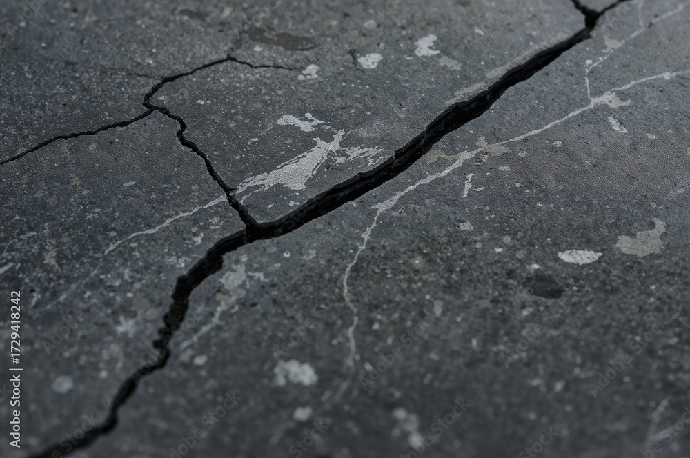 Obraz premium Detailed view of fractured stone slab