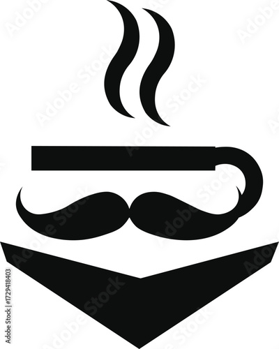 No Shave November, November concept with lettering poster design, Mustache, no shave, Bearded Poster design