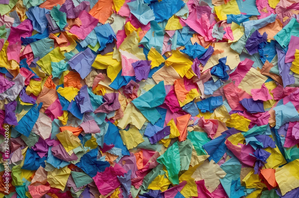 Fototapeta premium Vibrant Background Composed of Various Colored Paper Sheets