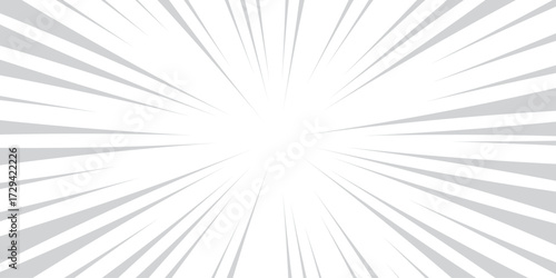 Manga-style speed frame design on a transparent background. Manga action, abstract speed. Anime focus isolated on white background. Comic book explosion lines wallpaper. Radial speed lines sunburst. 