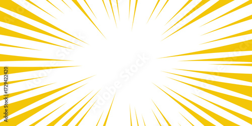 Manga-style speed frame design on a transparent background. Manga action, abstract speed. Anime focus isolated on white background. Comic book explosion lines wallpaper. Radial speed lines sunburst. 