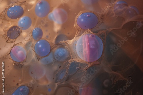 HEK-293 cells grown in culture medium, widely used for studying receptor pathways, cancer biology, and mass protein synthesis.