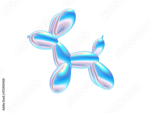 3d render of chrome k-pop shape y2k inspired