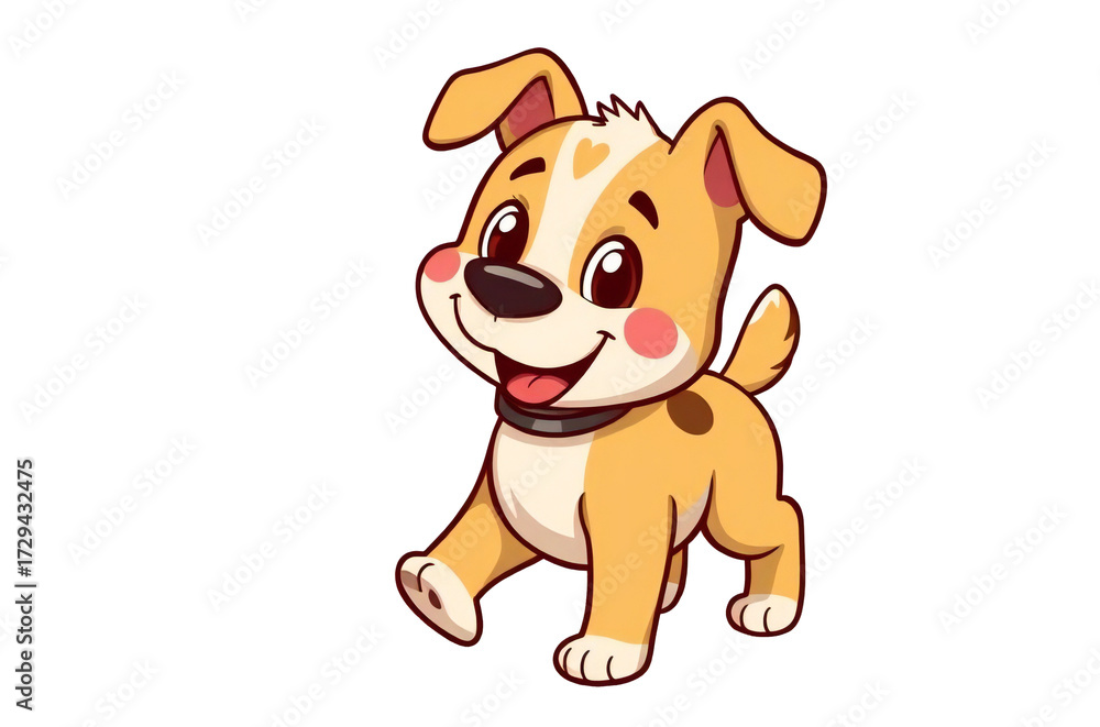 Fototapeta premium Cute cartoon Dog illustration graphic vector clipart