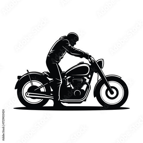 Motorcycle rider silhouette a symbol of freedom and adventure on two wheels